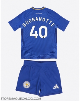 Leicester City Facundo Buonanotte #40 Maglia Gara Casa Repliche 2024-25 Bambino Maniche Corte